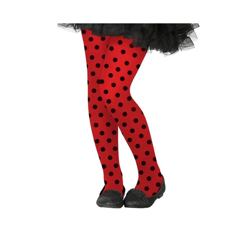 PANTYS ROJOS LUNARES NEGROS NI�A