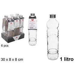 Botella cristal tap�n metal 1 litro