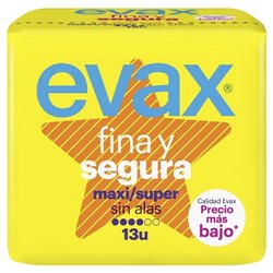 EVAX FINA Y SEGURA SUPER SIN ALAS 13und.
