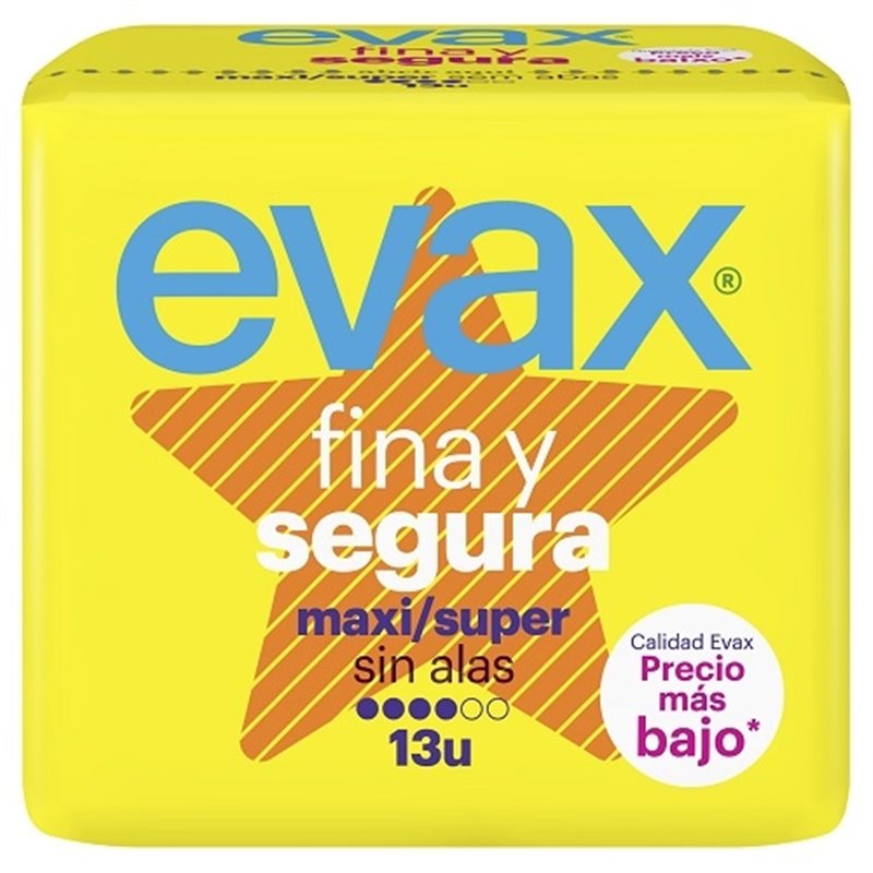 EVAX FINA Y SEGURA SUPER SIN ALAS 13und.