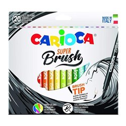 ROTULADOR CARIOCA PUNTA PINCEL CAJA 20