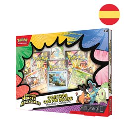 Blister juego cartas Pin Deluxe Heroes Ascendentes Pokemon español