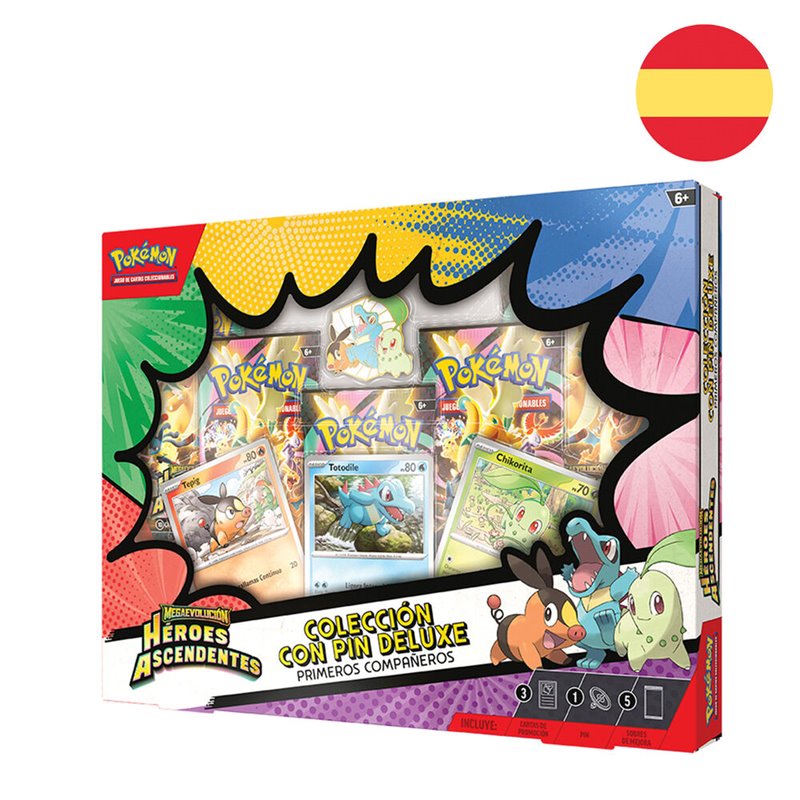 Blister juego cartas Pin Deluxe Heroes Ascendentes Pokemon español
