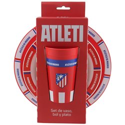 Set vajilla Atletico de Madrid 3pzs