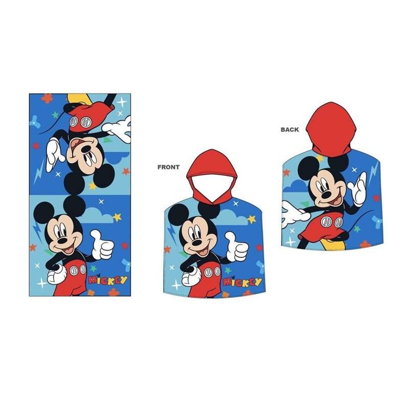 Poncho toalla Mickey Disney microfibra