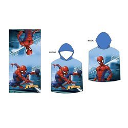 Poncho toalla Spiderman Marvel microfibra