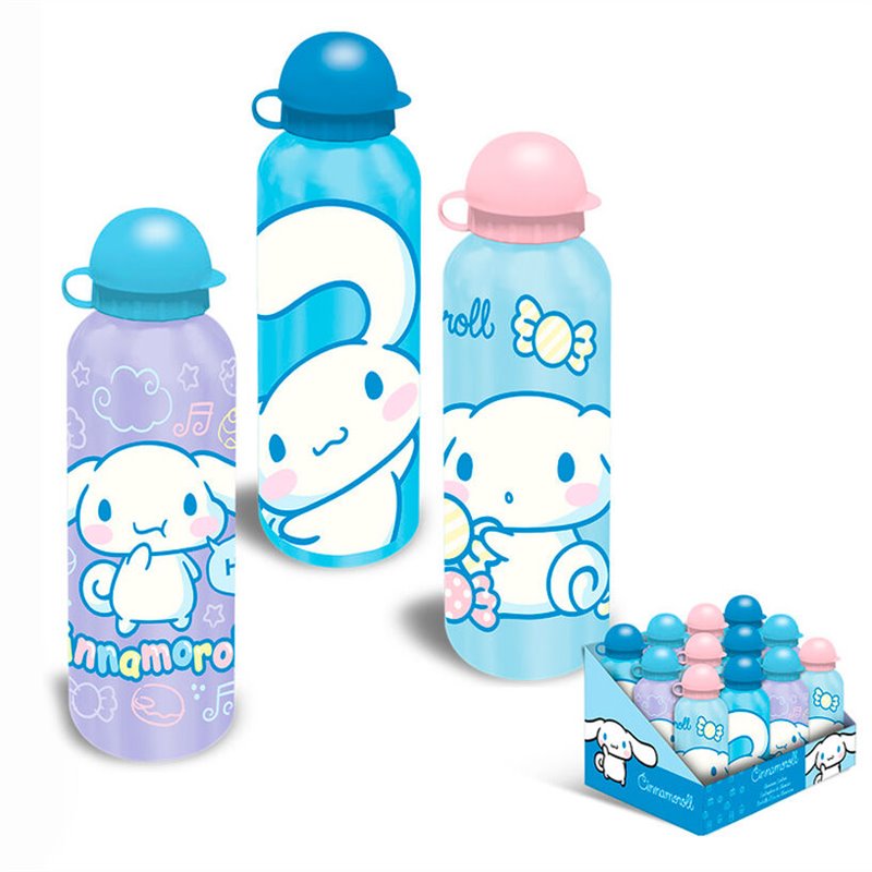 Cantimplora aluminio Cinnamoroll Hello Kitty 500ml surtido
