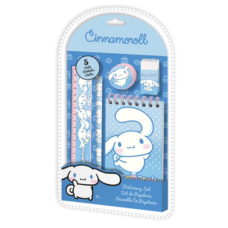 Set papeleria Cinnamoroll Hello Kitty 5pzs