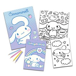 Set colorear Cinnamoroll Hello Kitty