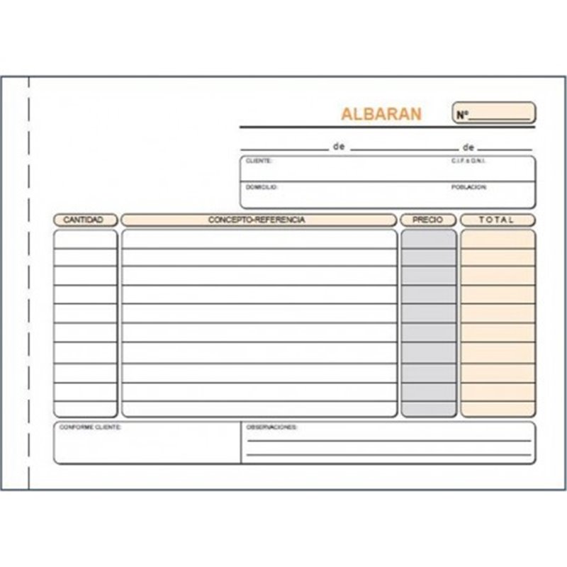 TALONARIO ALBARANES T 121 TRIPLICADO AUTOCOPIANTE