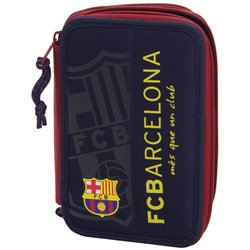 Safta - Plumier doble F.C. Barcelona, 34 piezas, 14 x 20 cm