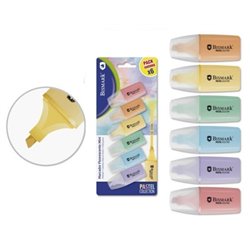 MINI ROTULADOR FLUORESCENTE PASTEL x 6