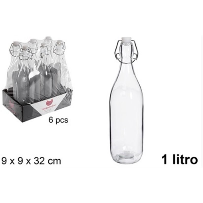 BOTELLA CRISTAL AGUA NATURAL 1L