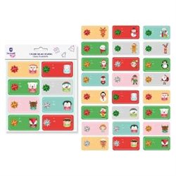 ETIQUETAS ADHESIVAS C/COCAS NAVIDAD