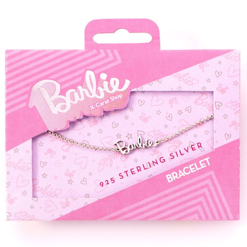 Pulsera Nombre Logo Barbie plata