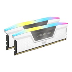 MEMORIA CORSAIR DDR5 64GB 2X32GB PC6000 VENGEANCE RGB BLANCA CMH64GX5M2B6000Z30W
