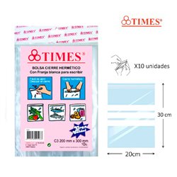 BOLSA CIERRE HERMETICO 20x30cm x10und.