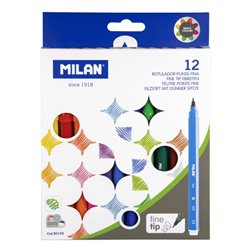 ROTULADORES PUNTA FINA MILAN 12UDS
