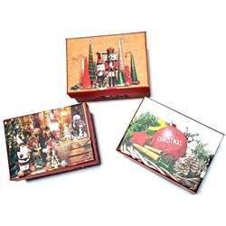 CAJA DE REGALO CUADRADA NAVIDAD SURT.