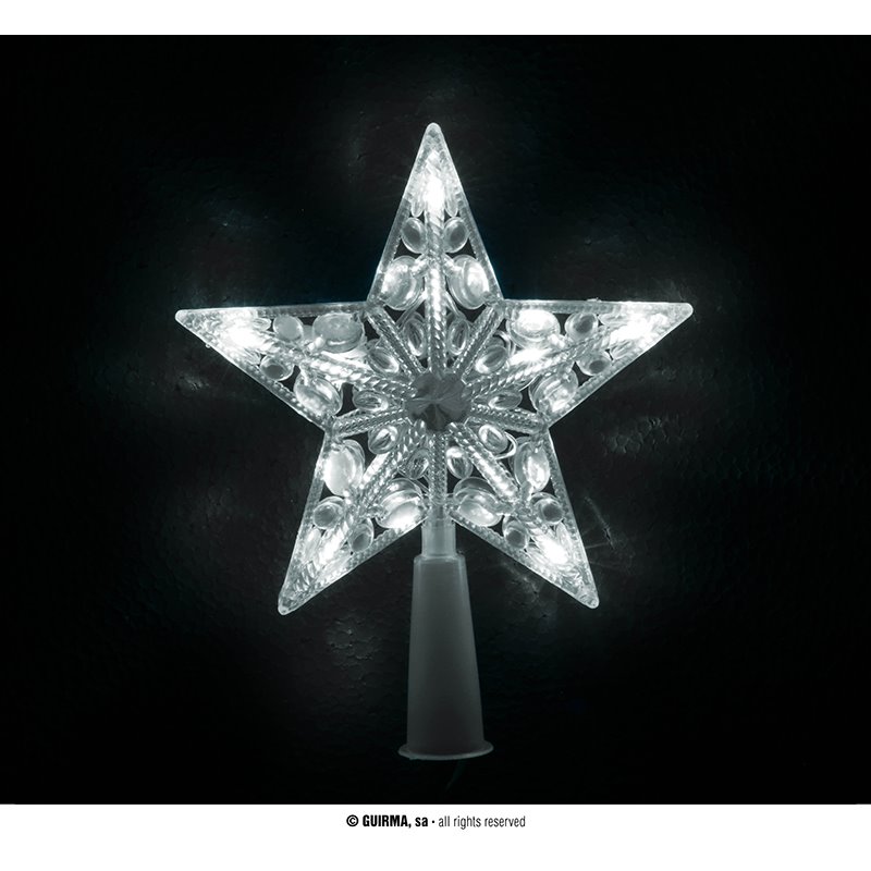 ESTRELLA PUNTA DE ARBOL LED BLANCO