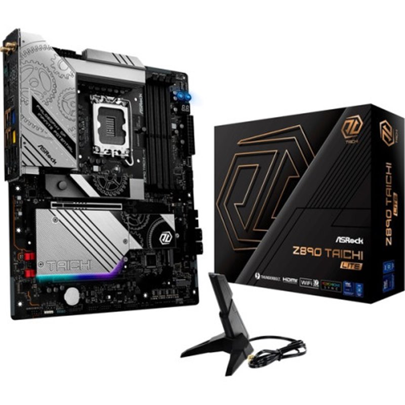 PLACA ASROCK Z890 TAICHI LITE,INTEL,1851,Z890,4DDR5,256GB,2HDMI+THUNDERBOLT,4SATA3+4M.2,1X5 +1X2.5 GIGABITLAN,WIFI7+BT5.4,13USB3