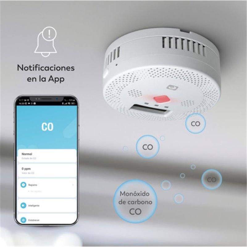 DETECTOR DE SEGURIDAD DE CO SMART WIFI GARZA 401348C