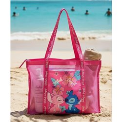 Bolsa playa rejilla Angel & Stitch Disney