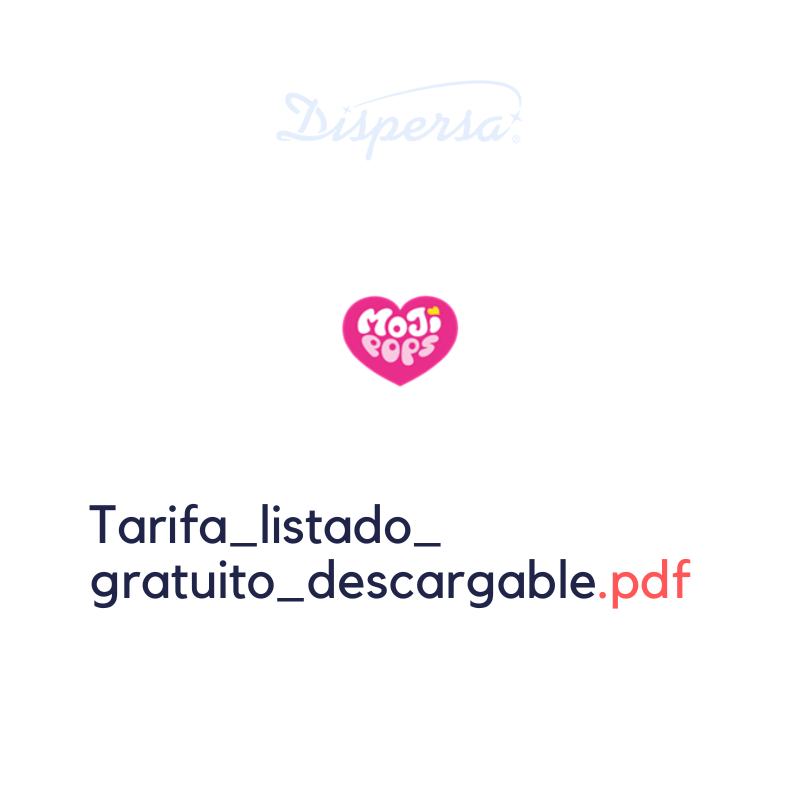 LISTADO TARIFA MOJIPOP 2026