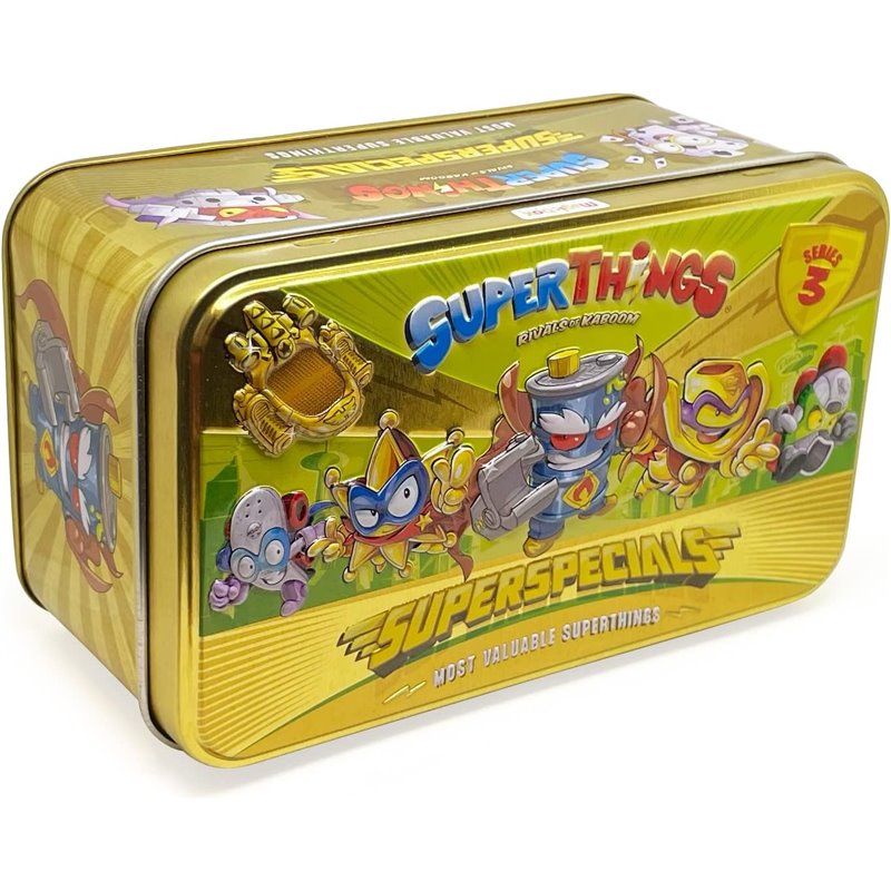 (PREPEDIDO) LATA DORADA SUPERTHINGS SUPERSPECIALS SERIE 3