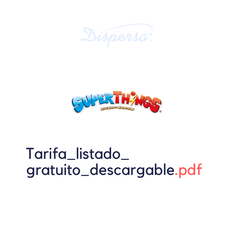LISTADO TARIFA SUPERTHINGS 2026