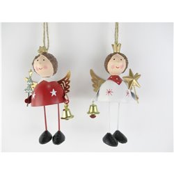 COLGANTE A�NGEL CON CAMPANA 11x7x4.5cm 2 STD