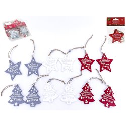 COLGANTE NAVIDAD X2 - 8CM 6SORT
