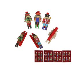 PINZA NAVIDAD X6 SOLDADITO 4,8CM