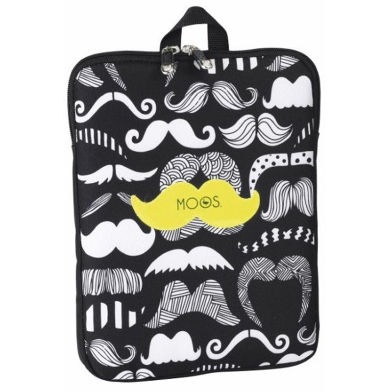 FUNDA PARA ORDENADOR PORTATIL 10,6'' MOOS DISE�O MOUSTACHE