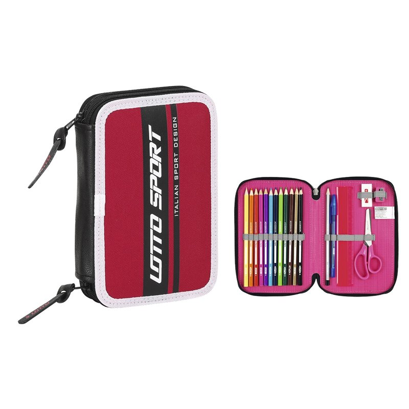 Lotto - Plumier doble, dise�o Sport, 34 piezas, 13 x 20 cm