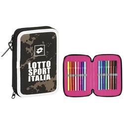 Lotto - Plumier doble, dise�o Italia, 34 piezas, 13 x 20 cm