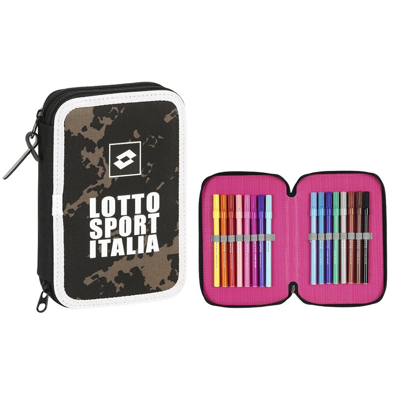 Lotto - Plumier doble, dise�o Italia, 34 piezas, 13 x 20 cm