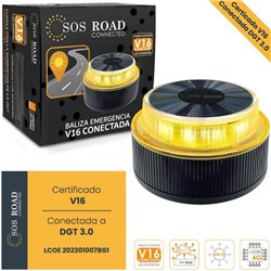 SOS ROAD DISPOSITIVO LUMINOSO V16 SE�ALIZACI�N HOMOLOGADO CONECTADO CON GEOLOCALIZACI�N