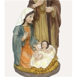 FIGURA FAMILIA CON PESEBRE BELEN 21CM