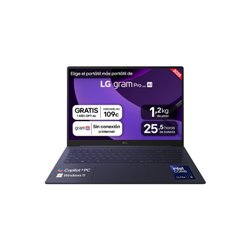 PORTATIL LG, 16", GRAM PRO 16Z90TS-G.AU99B, INTEL CORE ULTRA  9, 3,3 GHZ, 40,6 CM, 2560 X 1600 PIXELES, 32 GB, 1 TB