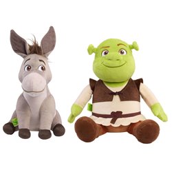 Peluche Shrek y Asno Sherk 32cm surtido