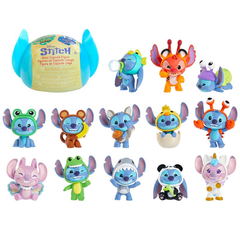 Capsula sorpresa figura Goes Wild Stitch Disney surtido
