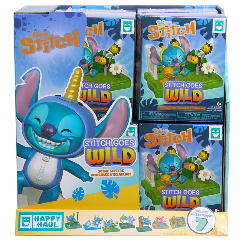 Capsula sorpresa figura escenario Goes Wild Stitch Disney surtido