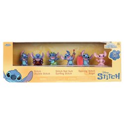 Blister 6 figuras metalfigs Stitch Disney 4cm