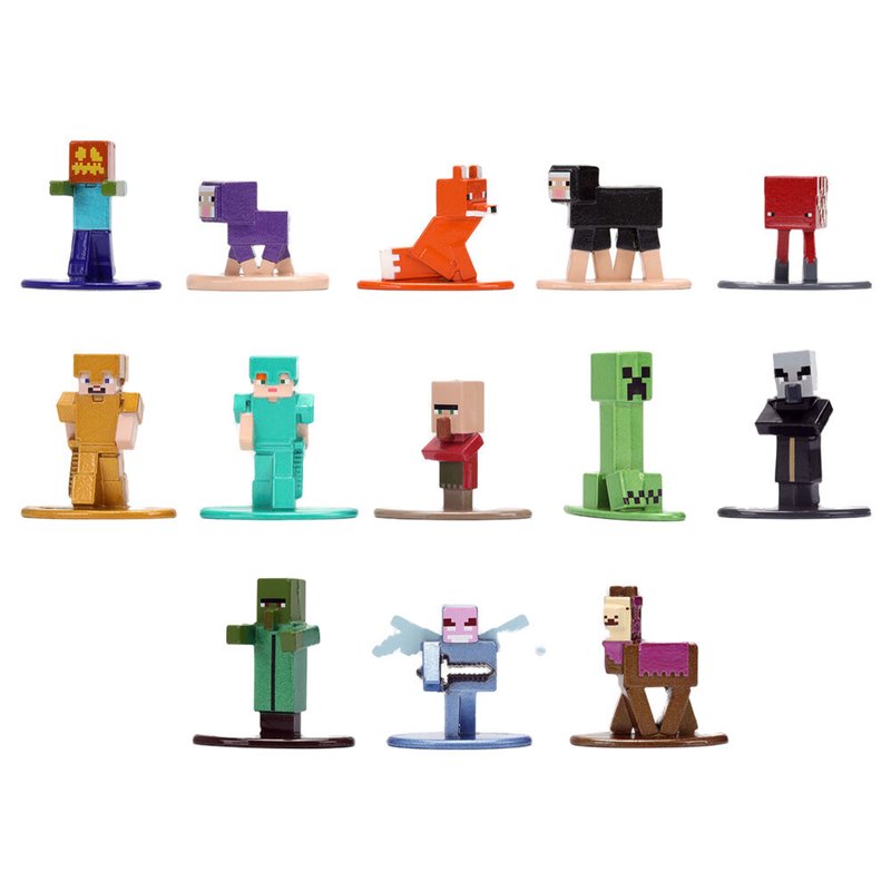Figura sobre sorpresa metalfigs Minecraft 4cm surtido
