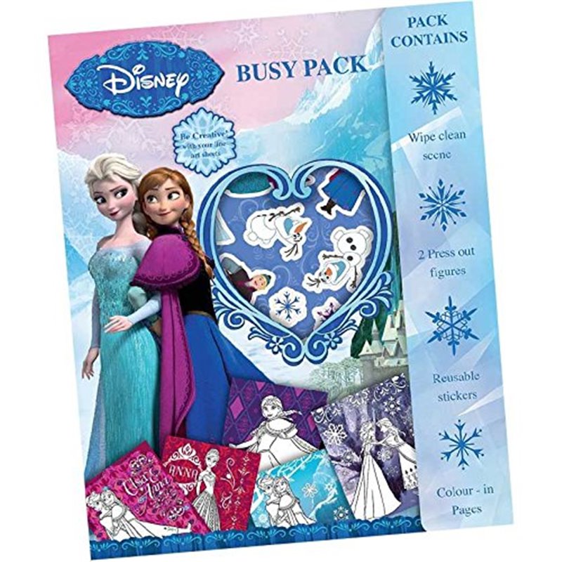 PACK PINTAR Y PEGATINAS FROZEN DISNEY