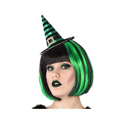 DIADEMA SOMBRERO DE BRUJA VERDE
