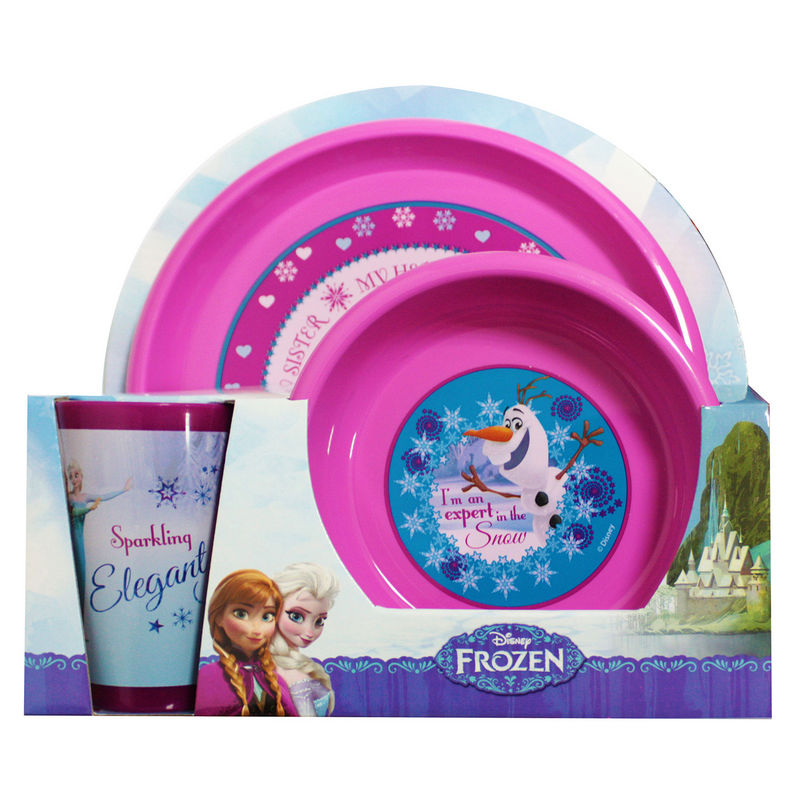 SET DESAYUNO FROZEN DISNEY 3 PIEZAS PLASTICO