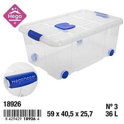 CAJA N� 3 CON CIERRES ANTIPOLILLAS Y RUEDAS