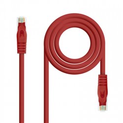 Nanocable Cable de red latiguillo RJ45 LSZH Cat.6A UTP AWG24, Rojo, 3.0m
